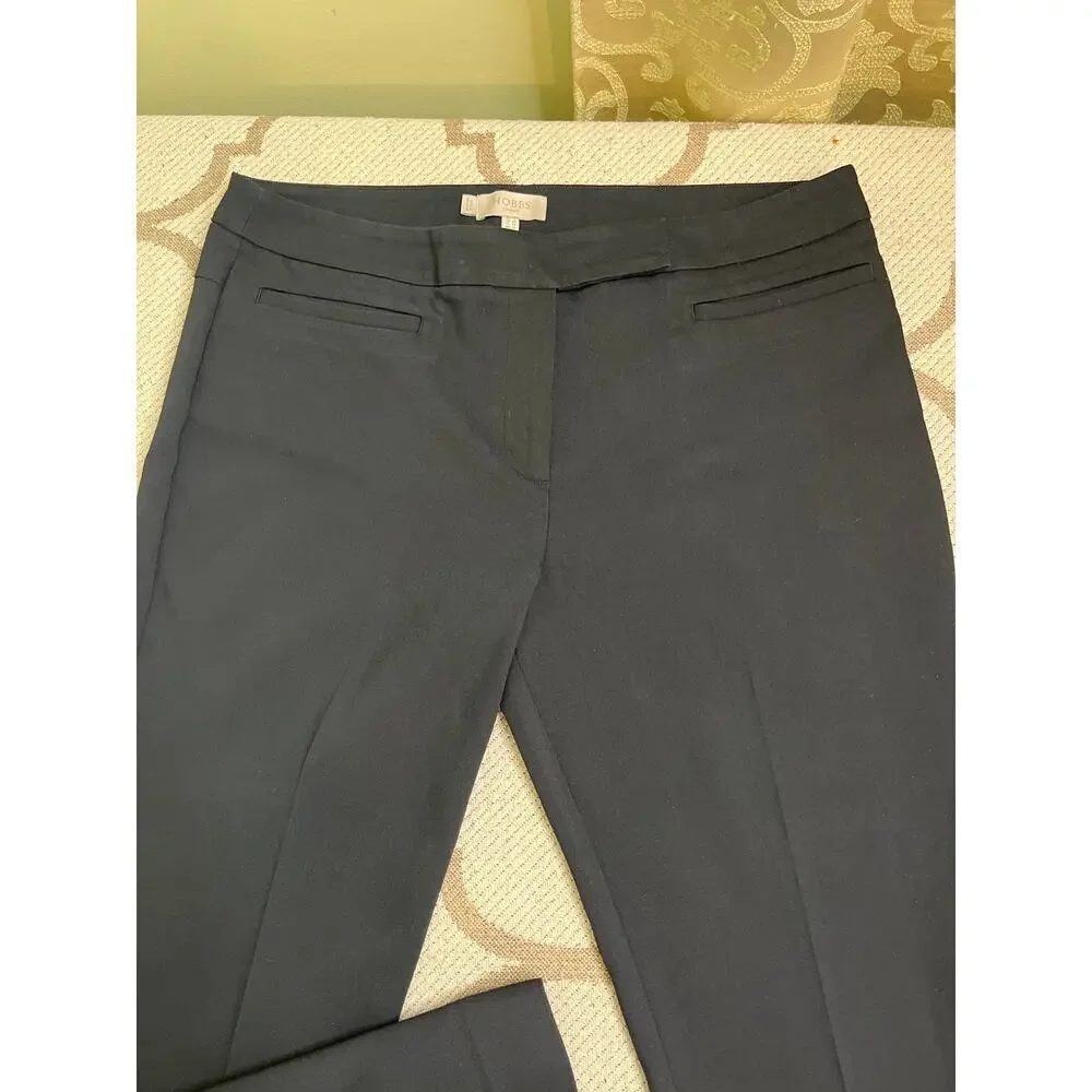 Hobbs London Black Annie Trouser Pants, size 10, MSRP $165